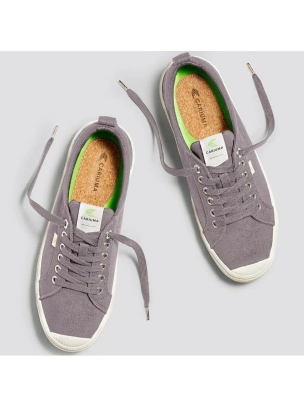 Cariuma Canvas Sneaker OCA Low Size 7.5 New Women's Mystic Grey Organic Cork